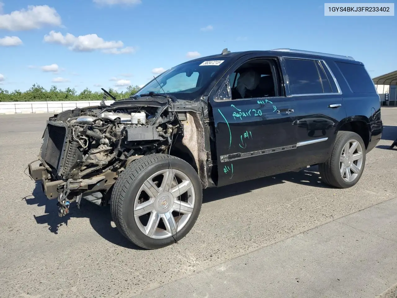 2015 Cadillac Escalade Luxury VIN: 1GYS4BKJ3FR233402 Lot: 56347215