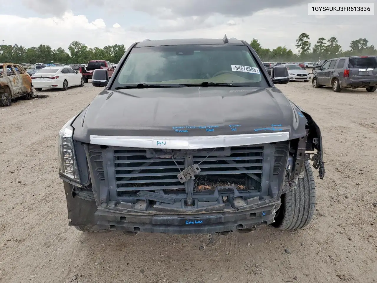 2015 Cadillac Escalade Esv Platinum VIN: 1GYS4UKJ3FR613836 Lot: 64678685