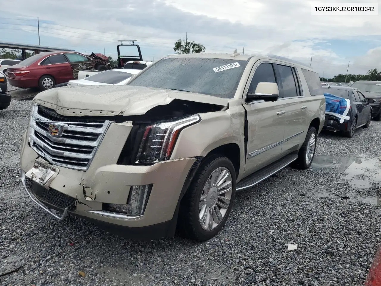 2016 Cadillac Escalade Esv Platinum VIN: 1GYS3KKJ2GR103342 Lot: 56512105