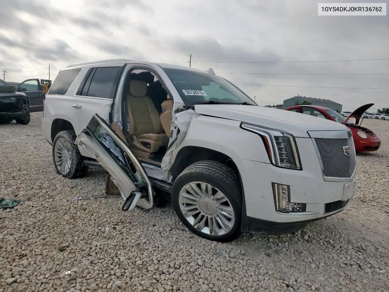 2019 Cadillac Escalade Platinum VIN: 1GYS4DKJ0KR136762 Lot: 56738215