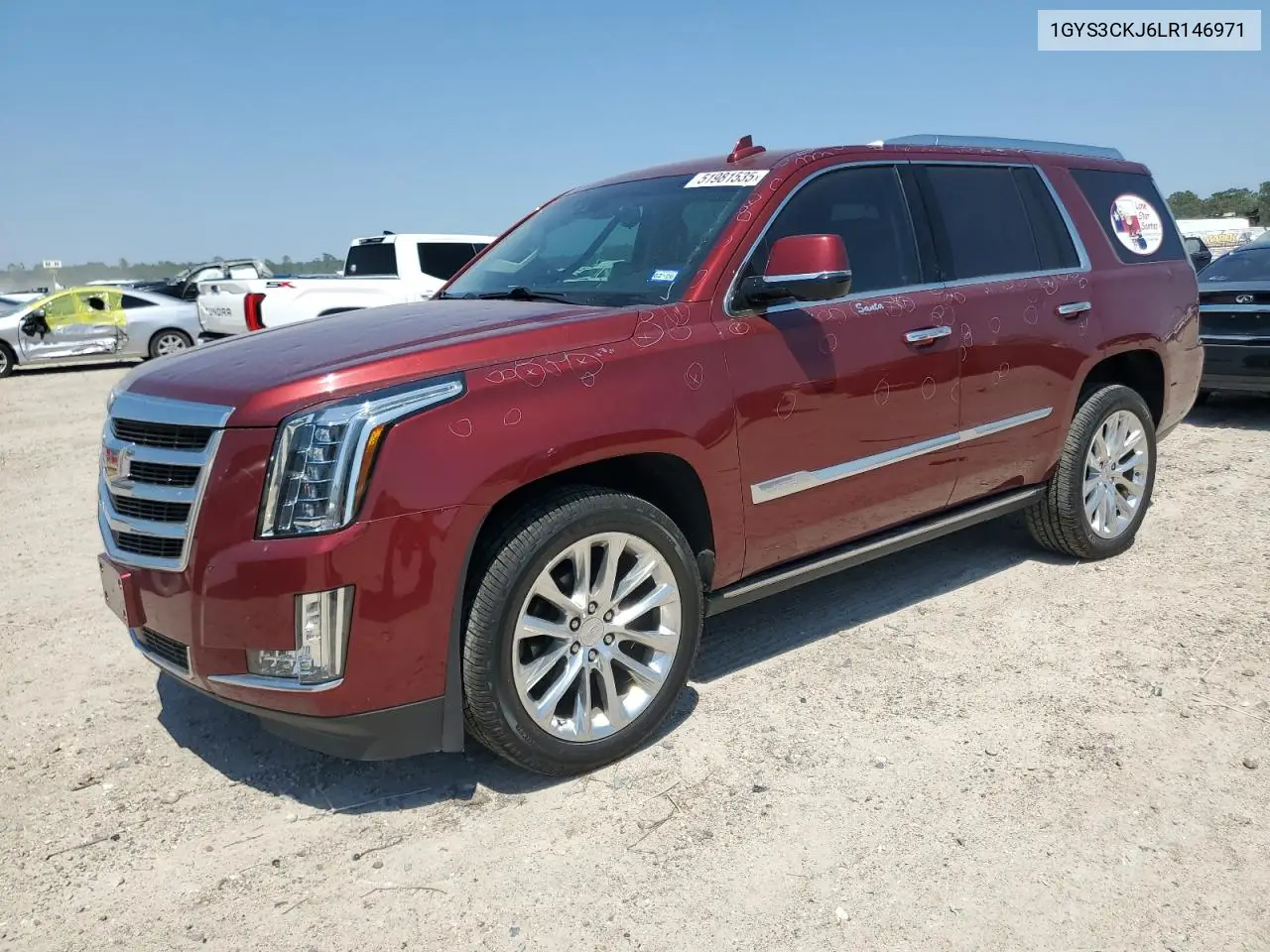 2020 Cadillac Escalade Premium Luxury VIN: 1GYS3CKJ6LR146971 Lot: 51981535