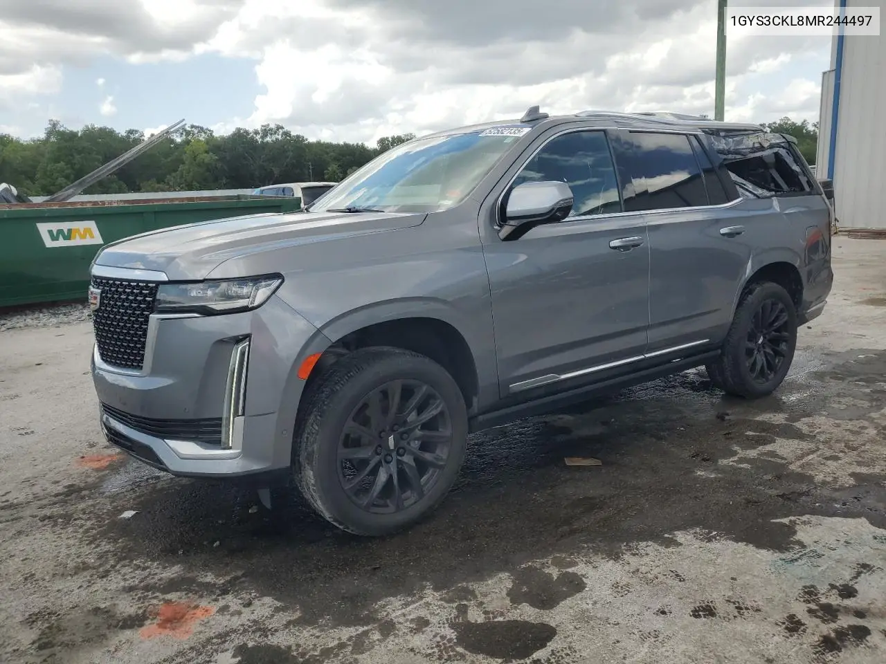 2021 Cadillac Escalade Premium Luxury VIN: 1GYS3CKL8MR244497 Lot: 52582135