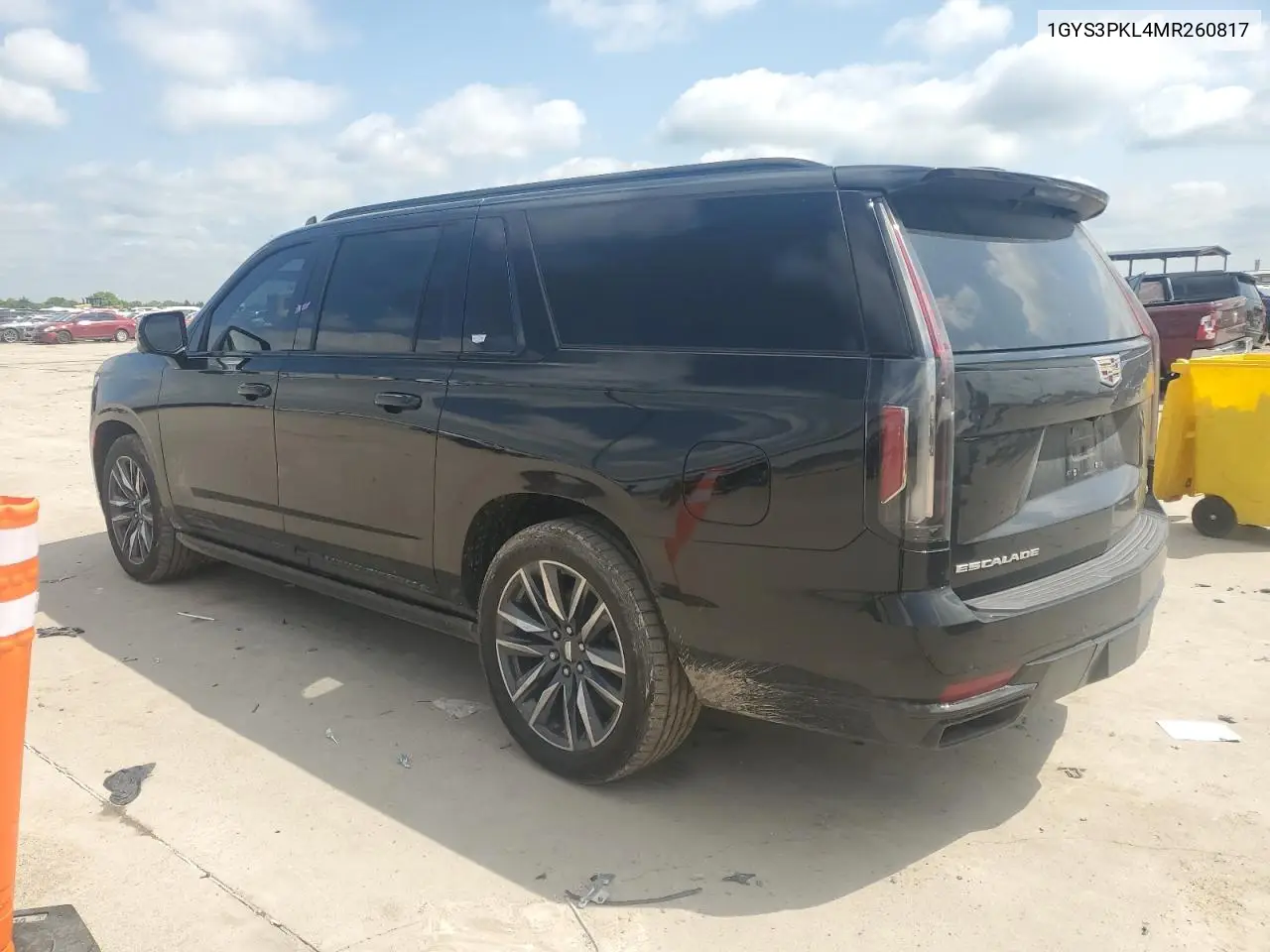 2021 Cadillac Escalade Esv Sport VIN: 1GYS3PKL4MR260817 Lot: 55924005