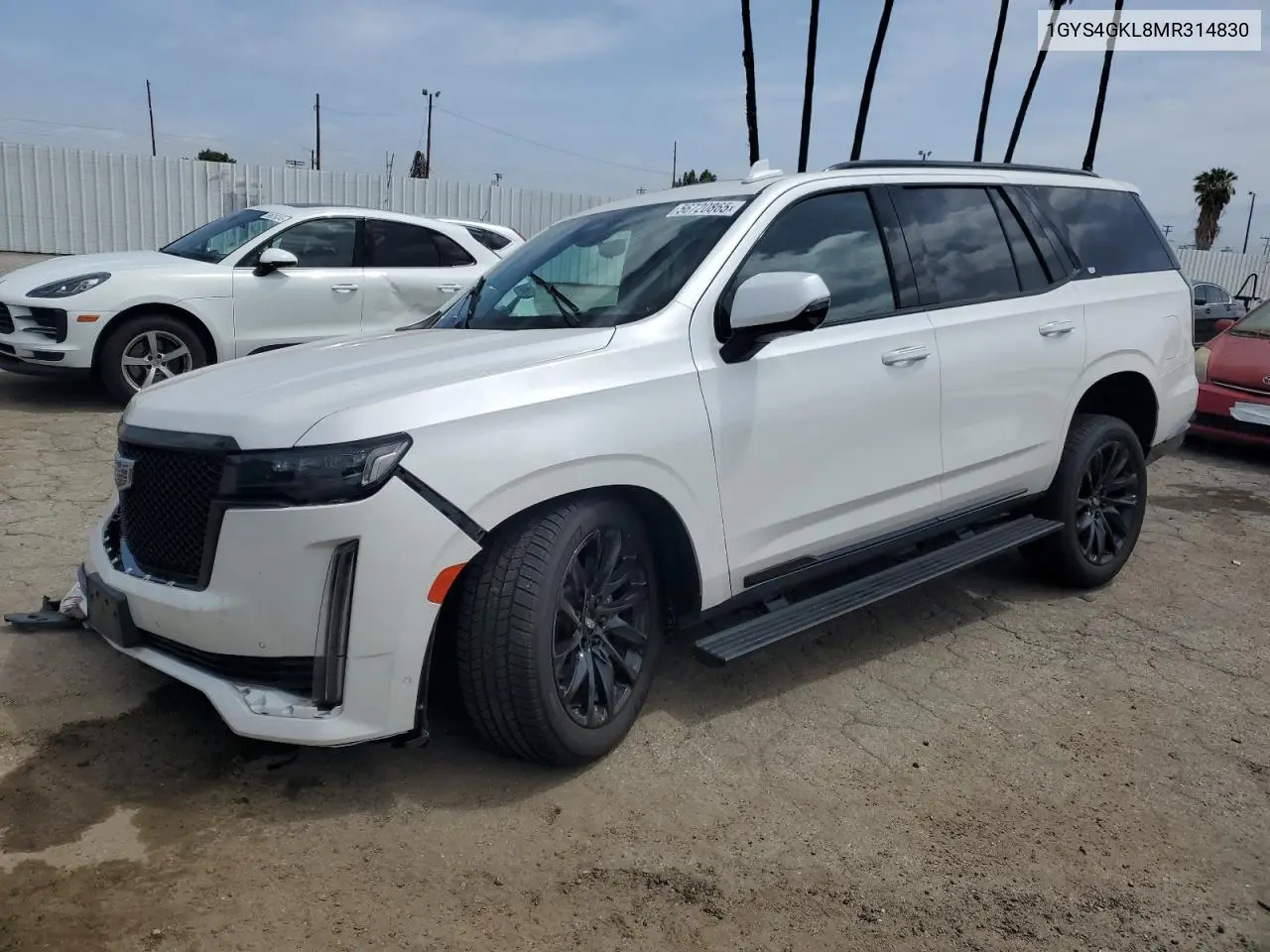 2021 Cadillac Escalade Sport Platinum VIN: 1GYS4GKL8MR314830 Lot: 56720865