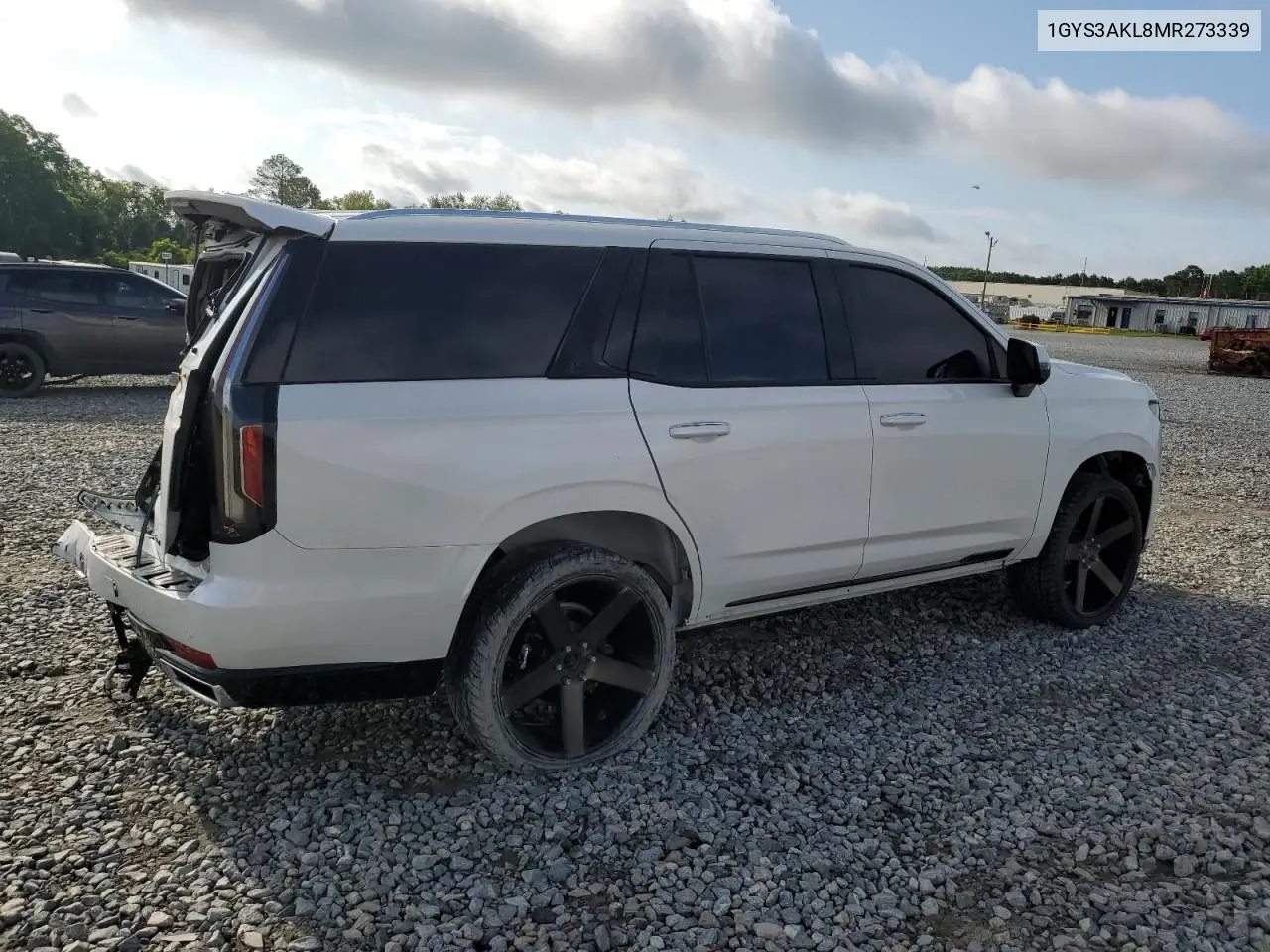 2021 Cadillac Escalade Luxury VIN: 1GYS3AKL8MR273339 Lot: 59557985