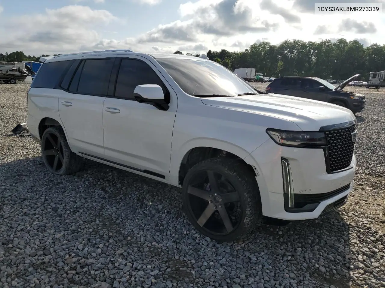 2021 Cadillac Escalade Luxury VIN: 1GYS3AKL8MR273339 Lot: 59557985
