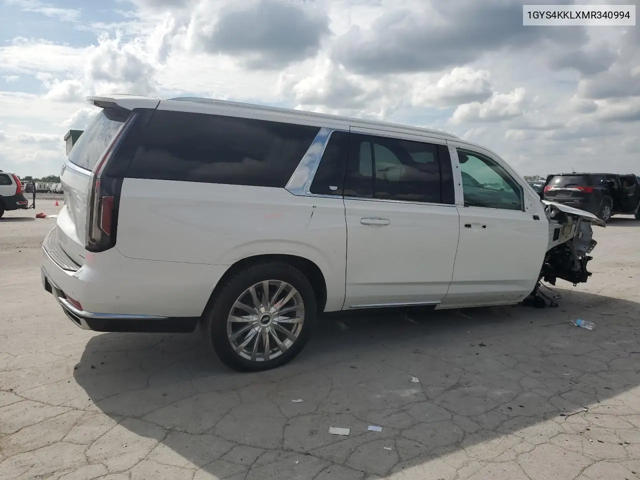 2021 Cadillac Escalade Esv Premium Luxury VIN: 1GYS4KKLXMR340994 Lot: 59800615