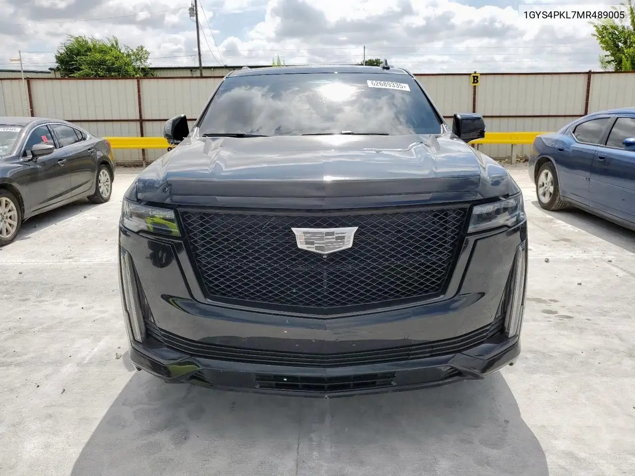 2021 Cadillac Escalade Esv Sport VIN: 1GYS4PKL7MR489005 Lot: 62689335