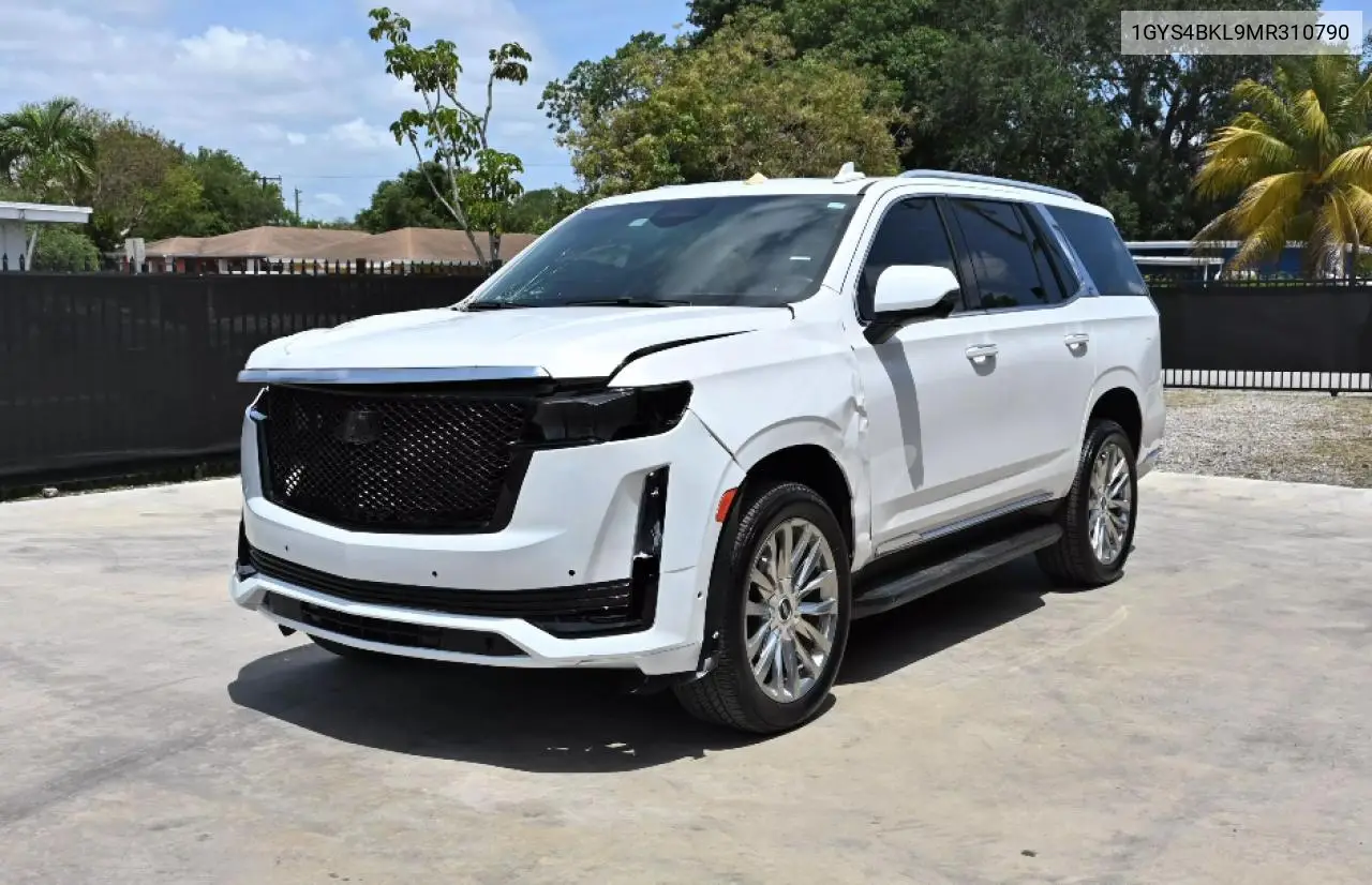 2021 Cadillac Escalade Premium Luxury VIN: 1GYS4BKL9MR310790 Lot: 65001365