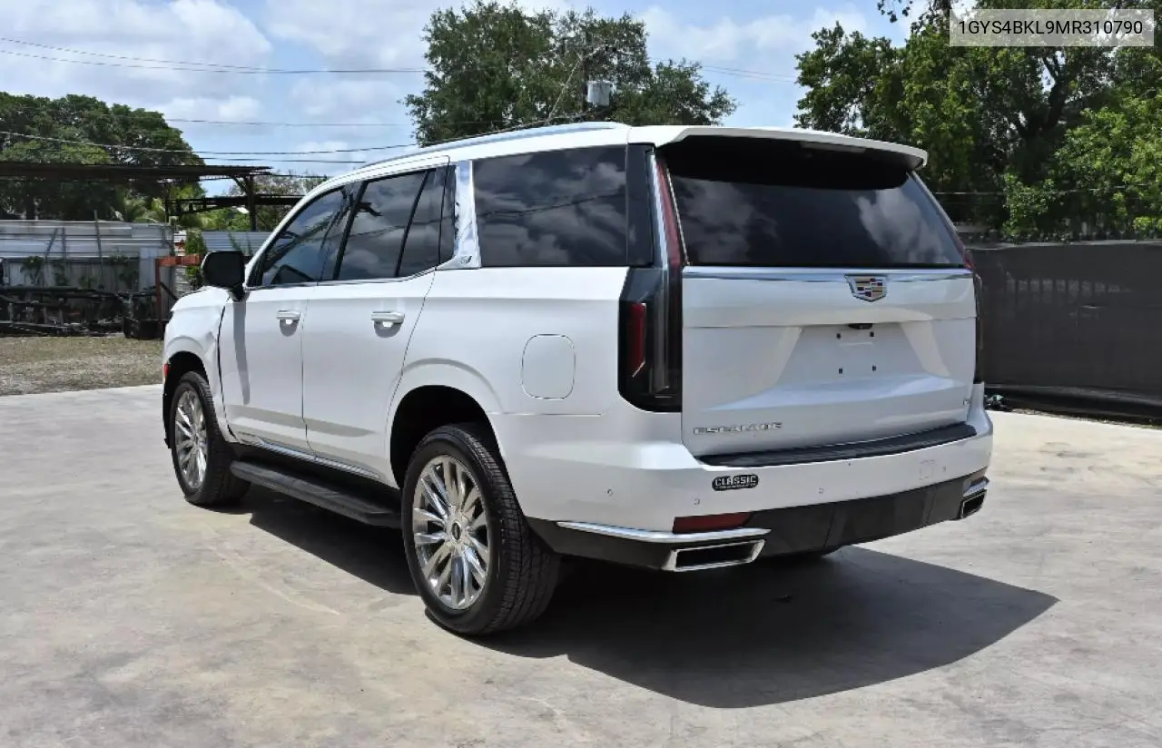 2021 Cadillac Escalade Premium Luxury VIN: 1GYS4BKL9MR310790 Lot: 65001365