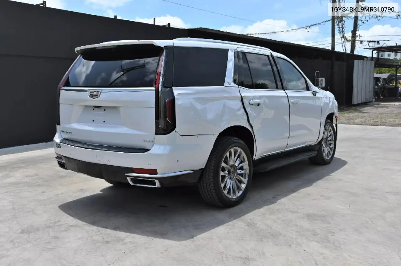 2021 Cadillac Escalade Premium Luxury VIN: 1GYS4BKL9MR310790 Lot: 65001365