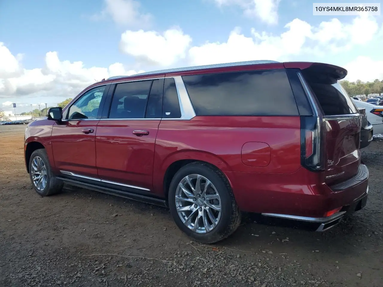 2021 Cadillac Escalade Esv Premium Luxury Platinum VIN: 1GYS4MKL8MR365758 Lot: 80059914