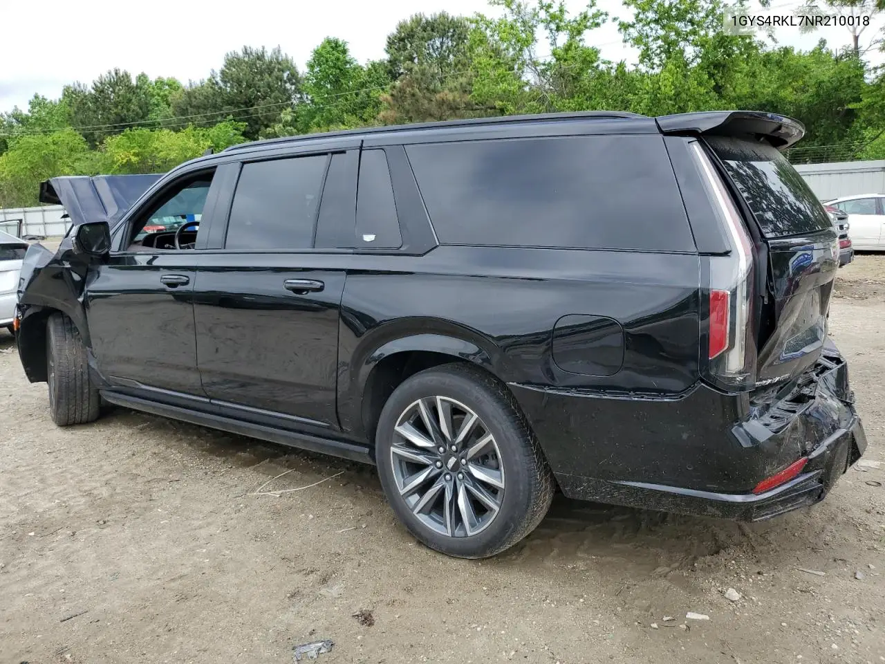 2022 Cadillac Escalade Esv Sport Platinum VIN: 1GYS4RKL7NR210018 Lot: 54712935