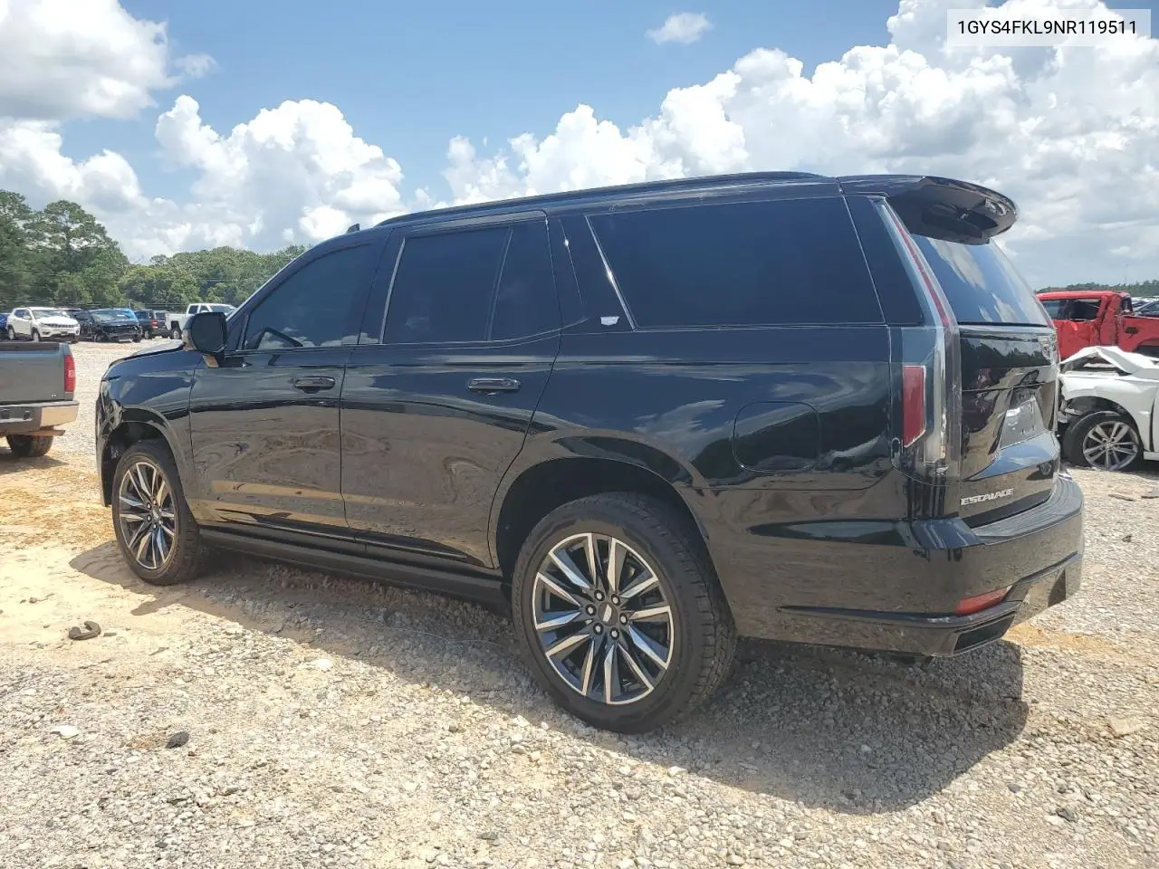2022 Cadillac Escalade Sport VIN: 1GYS4FKL9NR119511 Lot: 61771135