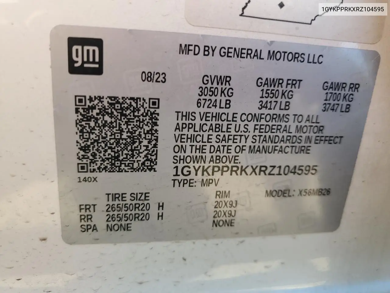 2024 Cadillac Lyriq Luxury VIN: 1GYKPPRKXRZ104595 Lot: 58811475