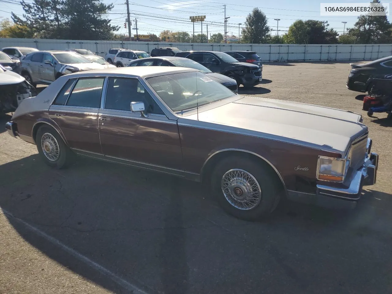 1984 Cadillac Seville VIN: 1G6AS6984EE826325 Lot: 77209864