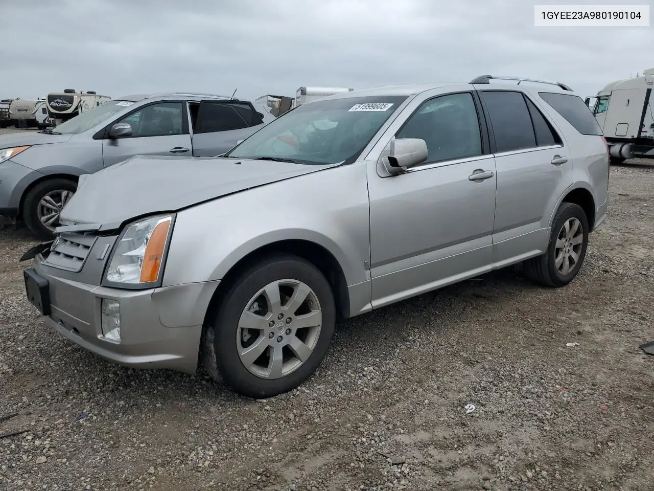 2008 Cadillac Srx VIN: 1GYEE23A980190104 Lot: 51999605