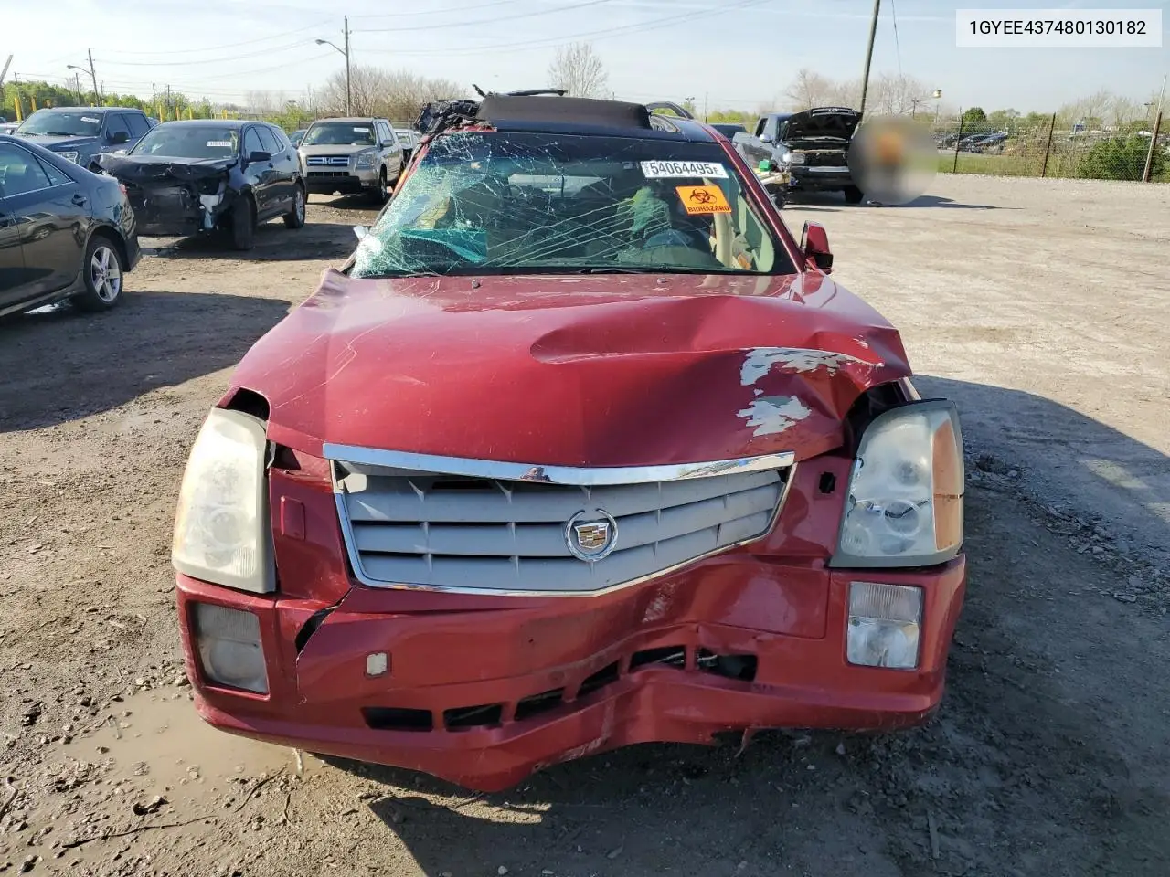 2008 Cadillac Srx VIN: 1GYEE437480130182 Lot: 54064495