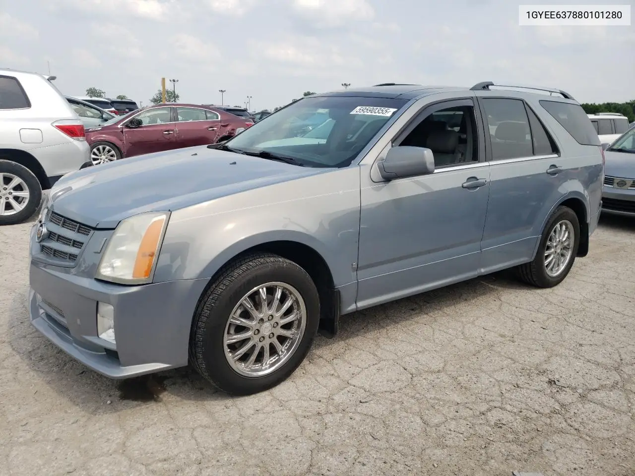 2008 Cadillac Srx VIN: 1GYEE637880101280 Lot: 59590355