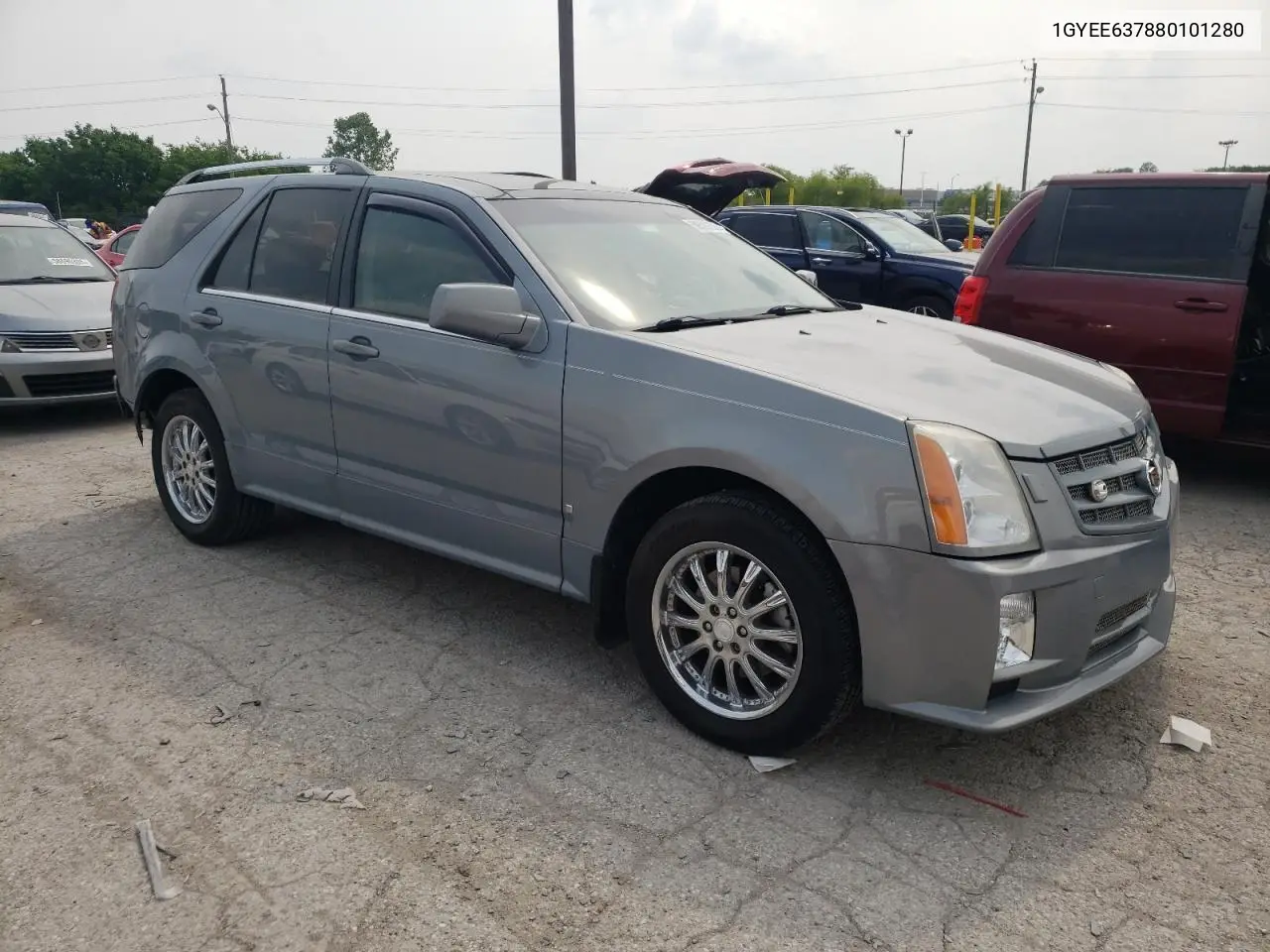 2008 Cadillac Srx VIN: 1GYEE637880101280 Lot: 59590355