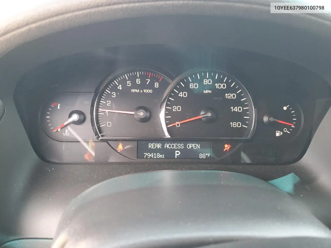 2008 Cadillac Srx VIN: 1GYEE637980100798 Lot: 59759505
