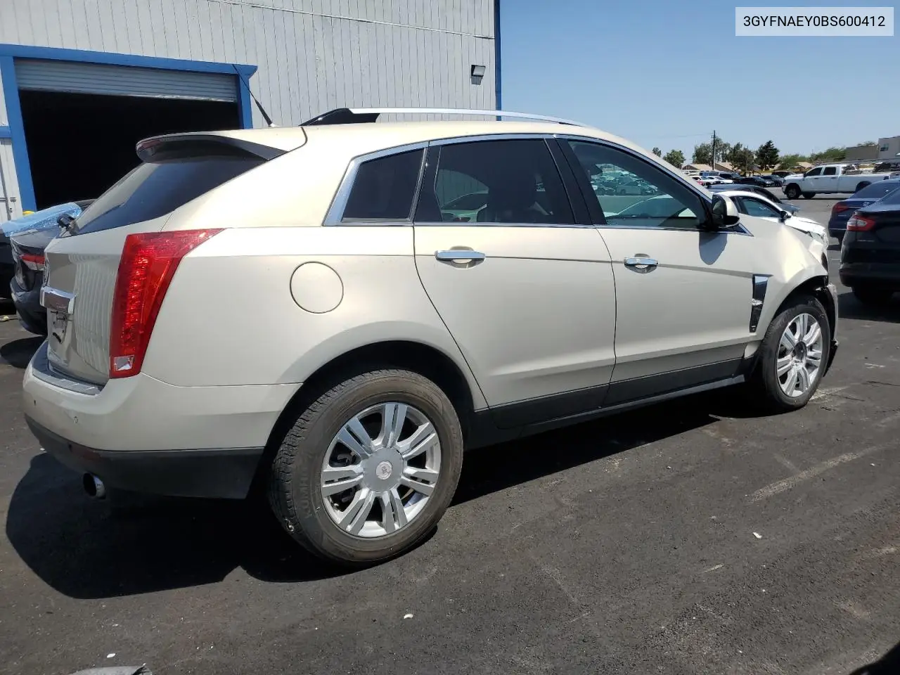 2011 Cadillac Srx Luxury Collection VIN: 3GYFNAEY0BS600412 Lot: 61460745