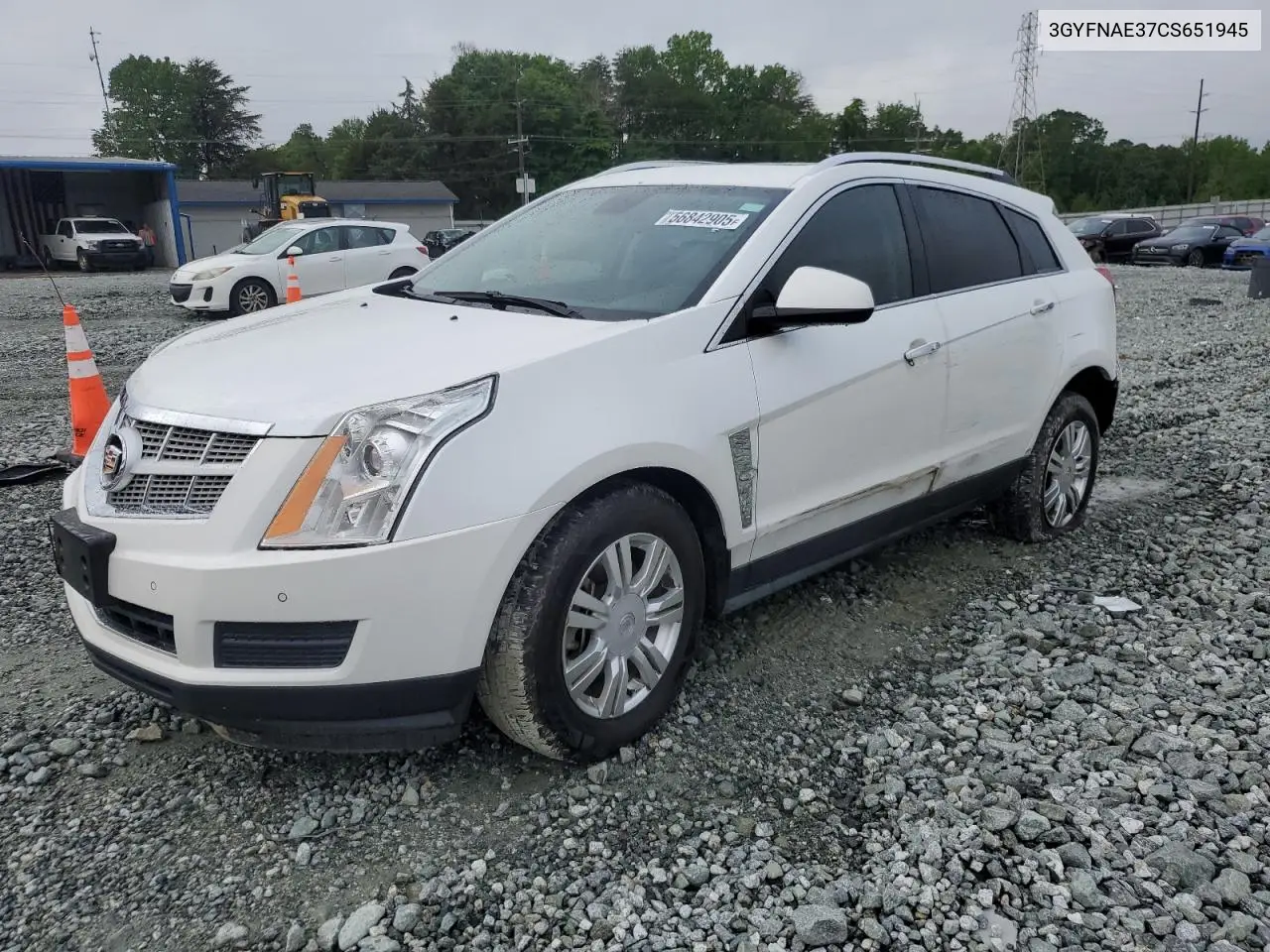 2012 Cadillac Srx Luxury Collection VIN: 3GYFNAE37CS651945 Lot: 56842905