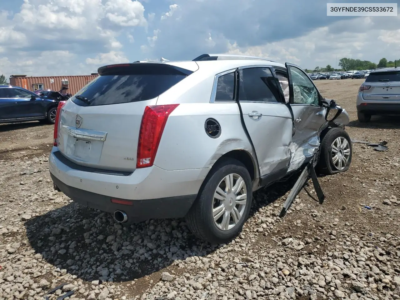 2012 Cadillac Srx Luxury Collection VIN: 3GYFNDE39CS533672 Lot: 62523085