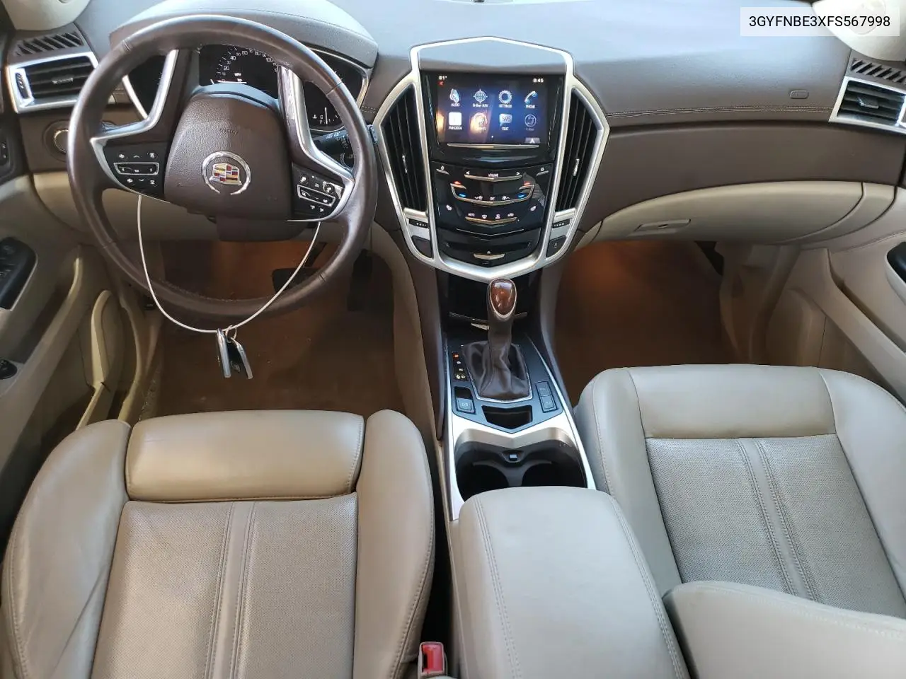 2015 Cadillac Srx Luxury Collection VIN: 3GYFNBE3XFS567998 Lot: 50611805