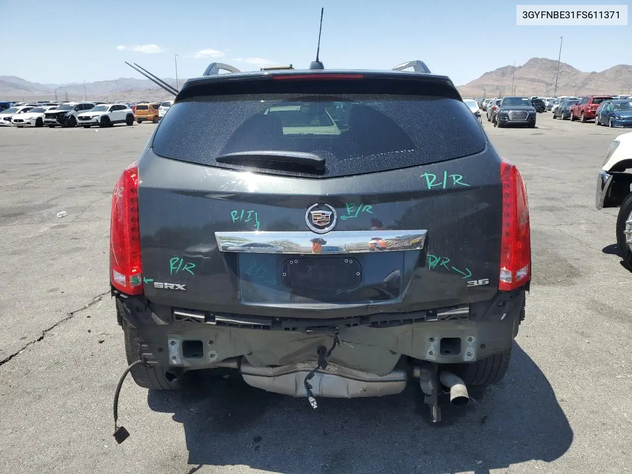 2015 Cadillac Srx Luxury Collection VIN: 3GYFNBE31FS611371 Lot: 62128245