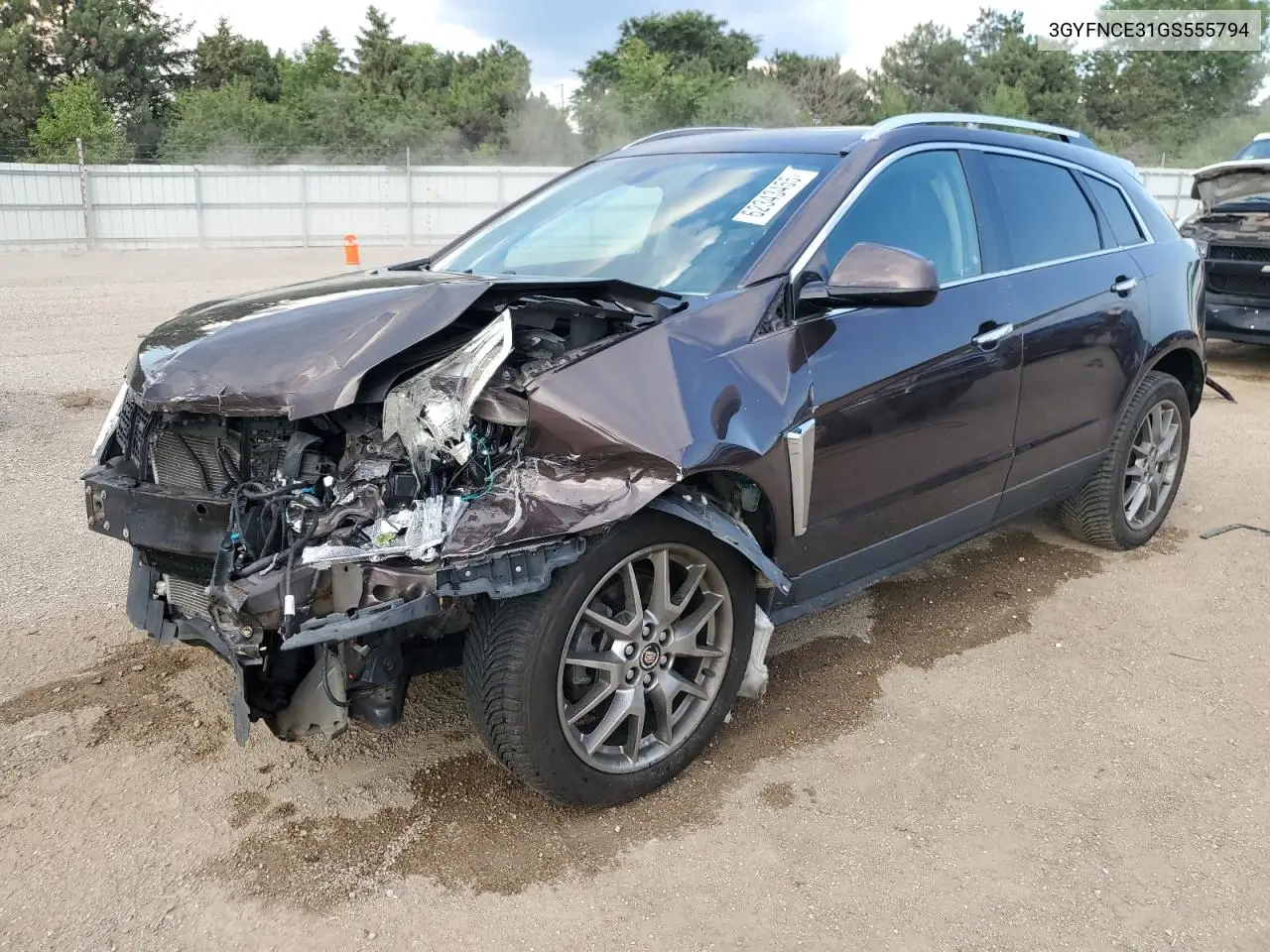 2016 Cadillac Srx Performance Collection VIN: 3GYFNCE31GS555794 Lot: 62343455