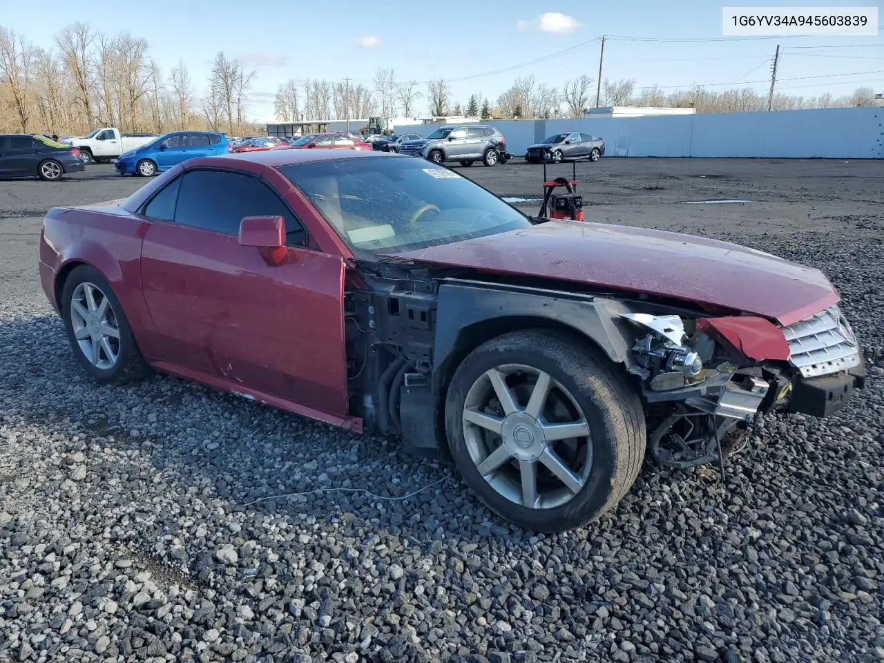 2004 Cadillac Xlr VIN: 1G6YV34A945603839 Lot: 47592565