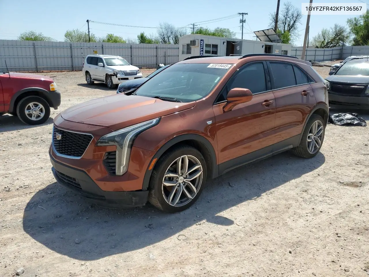 2019 Cadillac Xt4 Sport VIN: 1GYFZFR42KF136567 Lot: 52018445