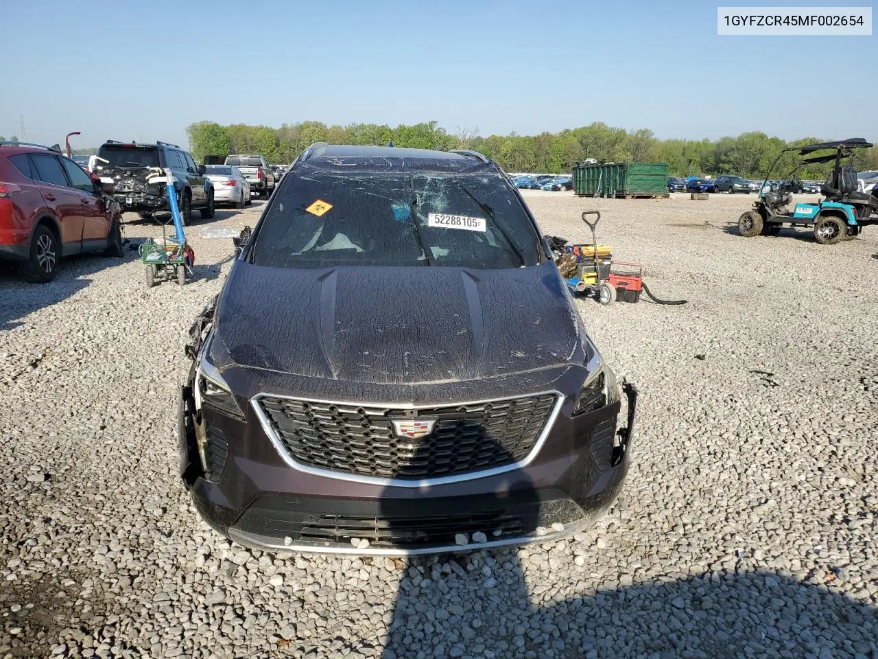2021 Cadillac Xt4 Premium Luxury VIN: 1GYFZCR45MF002654 Lot: 52288105