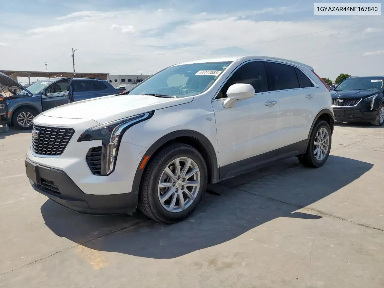 2022 Cadillac Xt4 Luxury VIN: 1GYAZAR44NF167840 Lot: 60143585