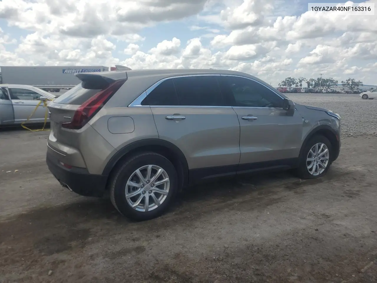 2022 Cadillac Xt4 Luxury VIN: 1GYAZAR40NF163316 Lot: 62450845