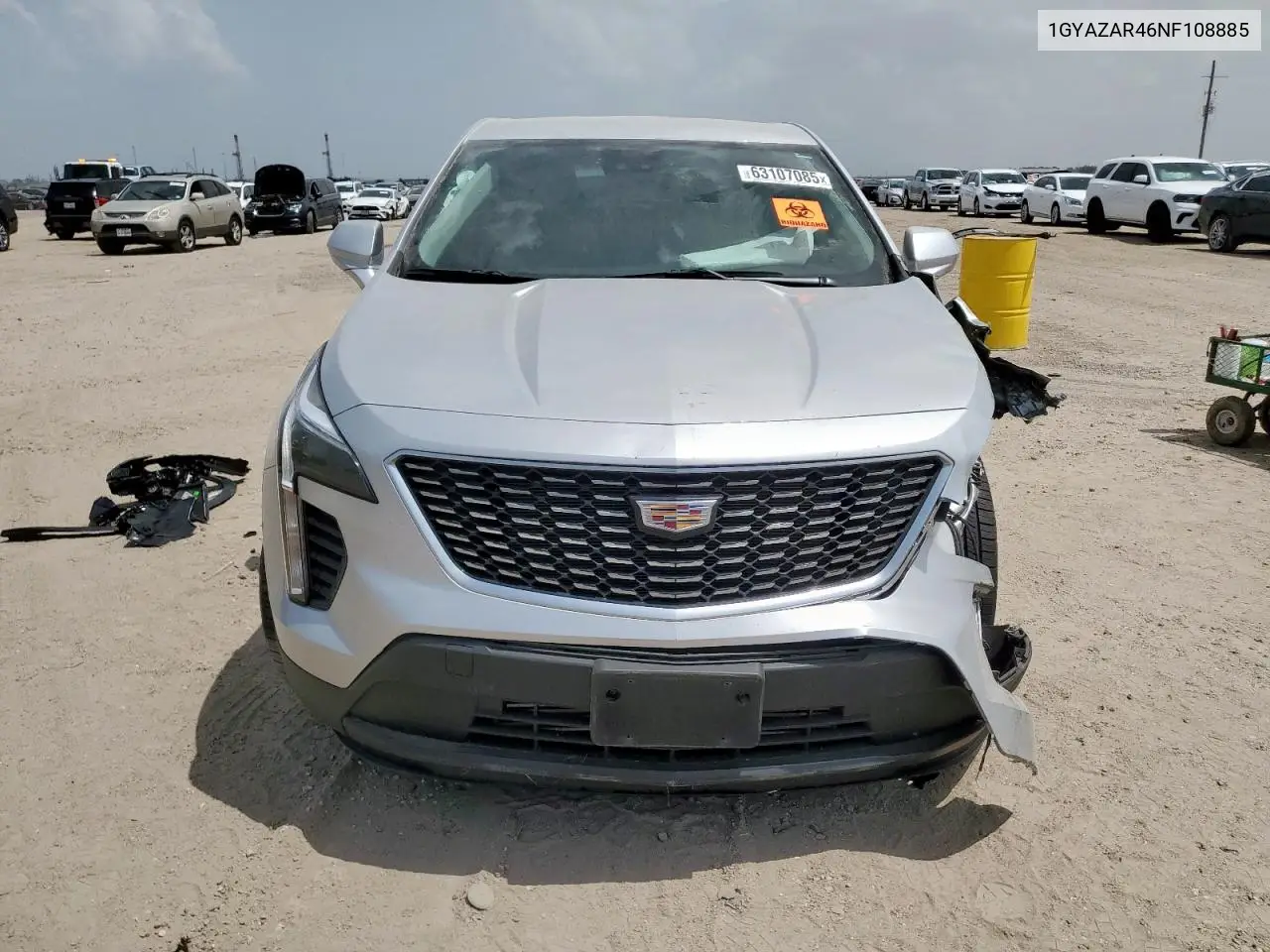 2022 Cadillac Xt4 Luxury VIN: 1GYAZAR46NF108885 Lot: 63107085