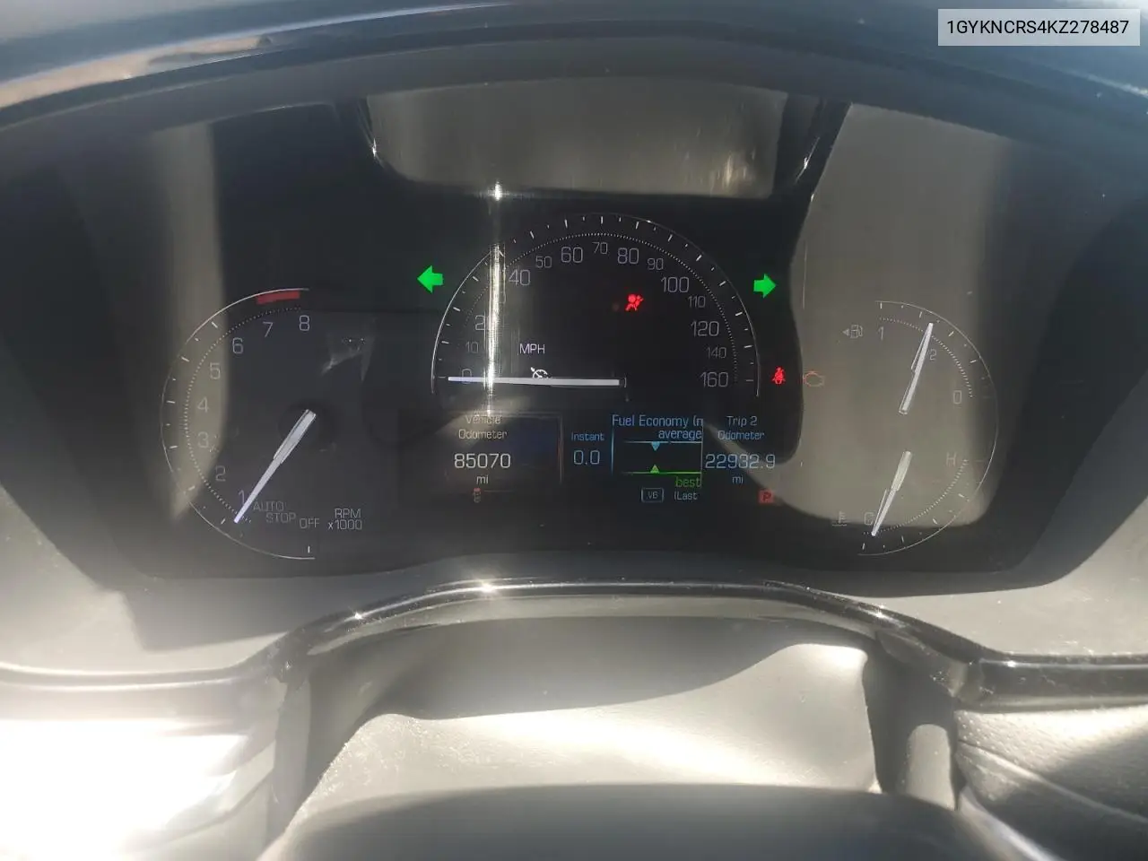 2019 Cadillac Xt5 Luxury VIN: 1GYKNCRS4KZ278487 Lot: 61974095