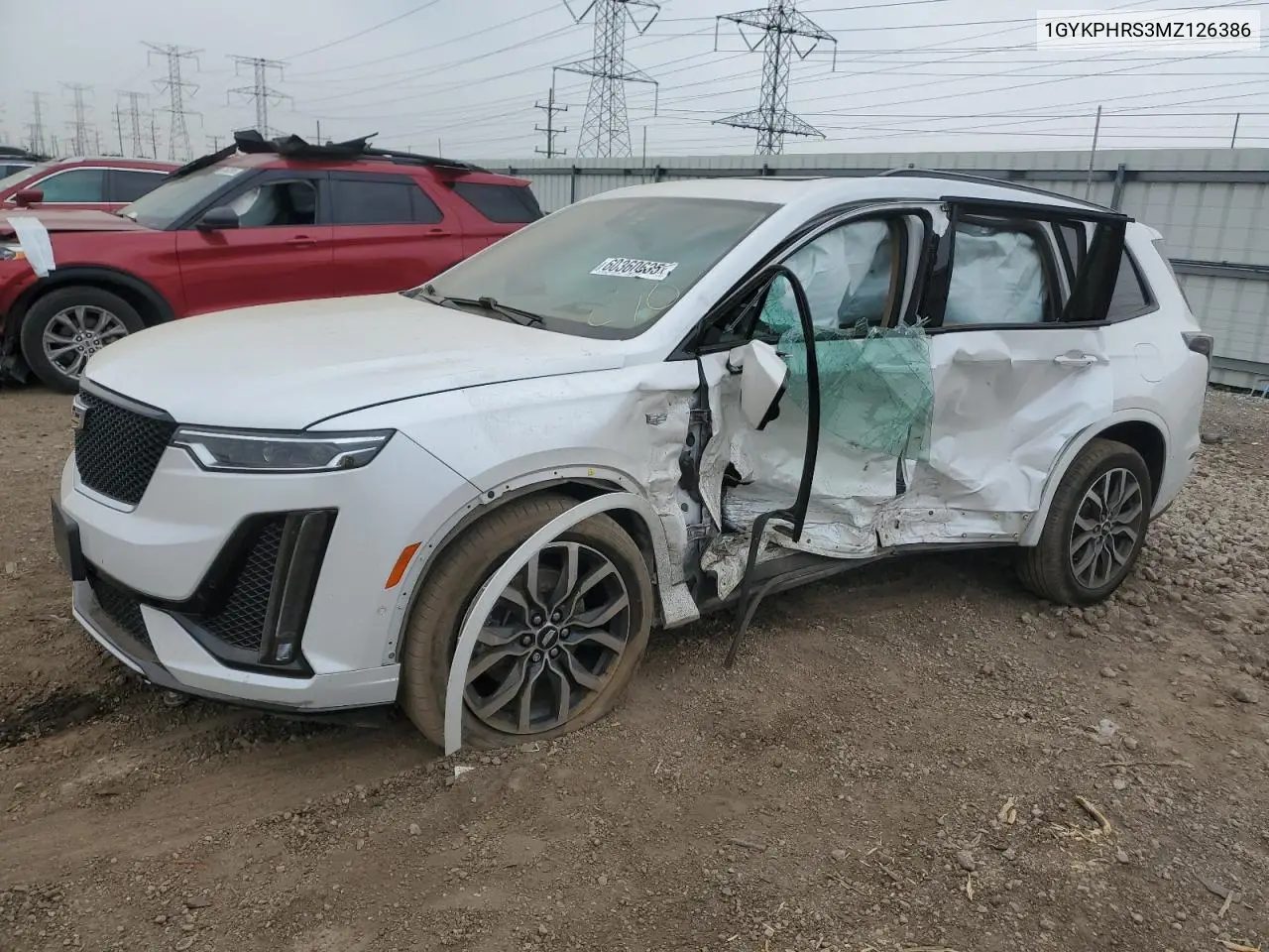 2021 Cadillac Xt6 Sport VIN: 1GYKPHRS3MZ126386 Lot: 60360635