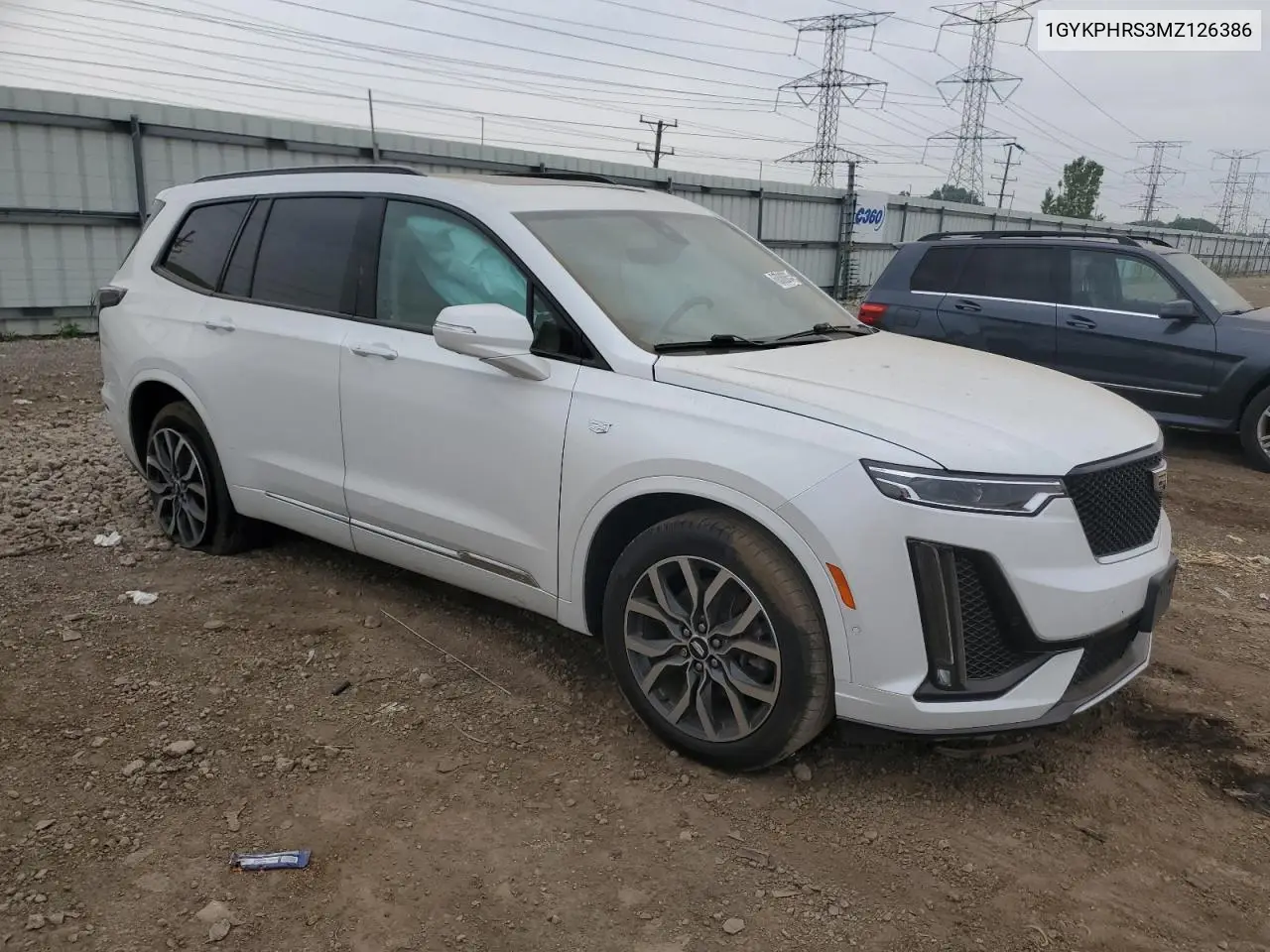 2021 Cadillac Xt6 Sport VIN: 1GYKPHRS3MZ126386 Lot: 60360635