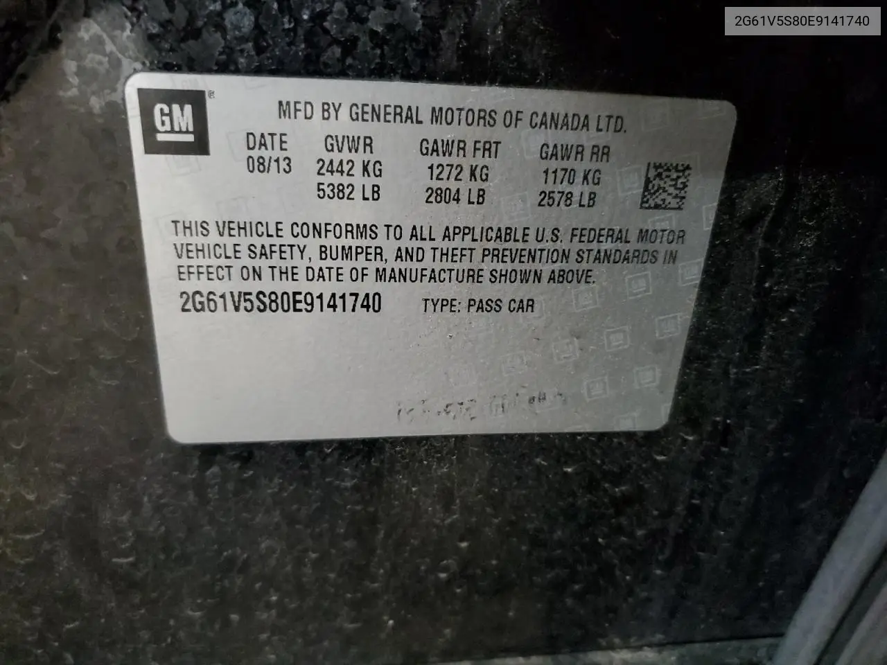 2014 Cadillac Xts Vsport Premium VIN: 2G61V5S80E9141740 Lot: 62611235