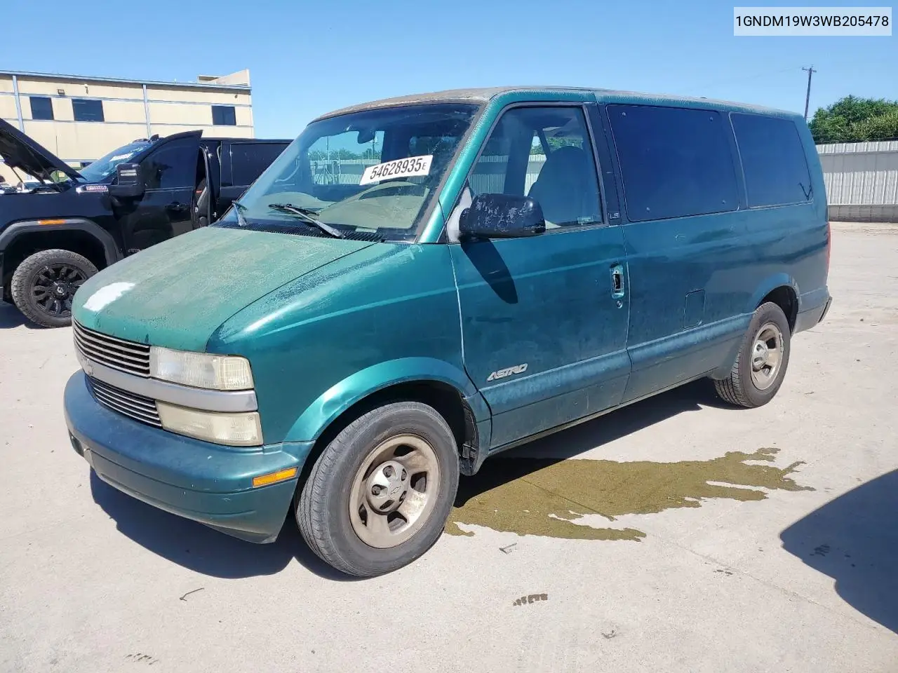 1998 Chevrolet Astro VIN: 1GNDM19W3WB205478 Lot: 54628935