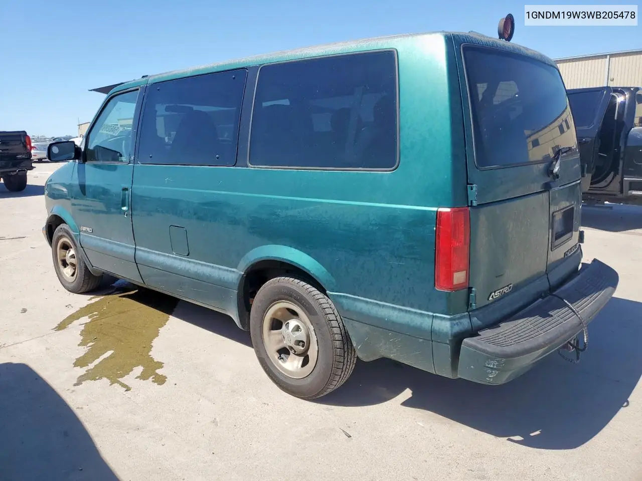 1998 Chevrolet Astro VIN: 1GNDM19W3WB205478 Lot: 54628935