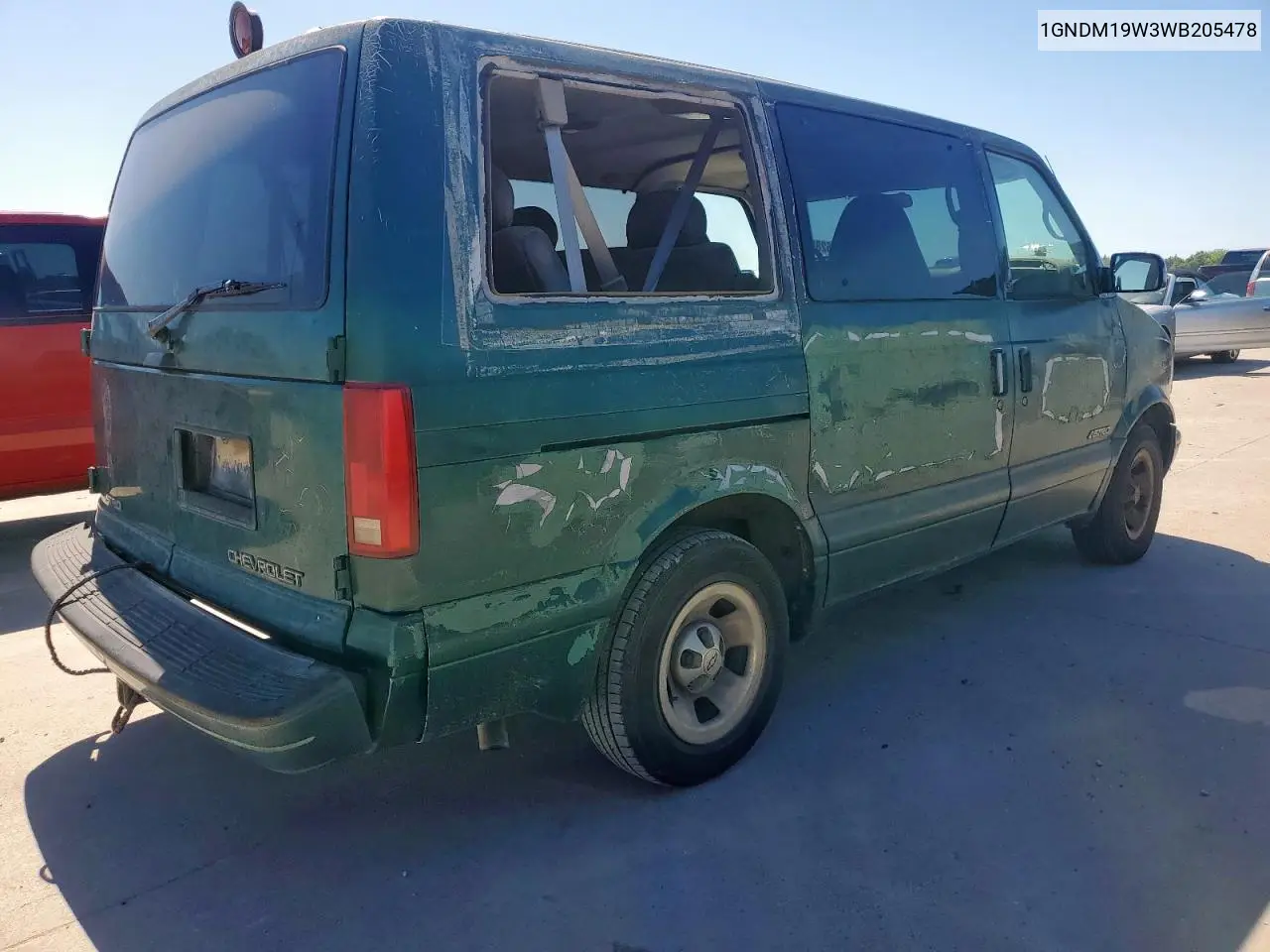 1998 Chevrolet Astro VIN: 1GNDM19W3WB205478 Lot: 54628935