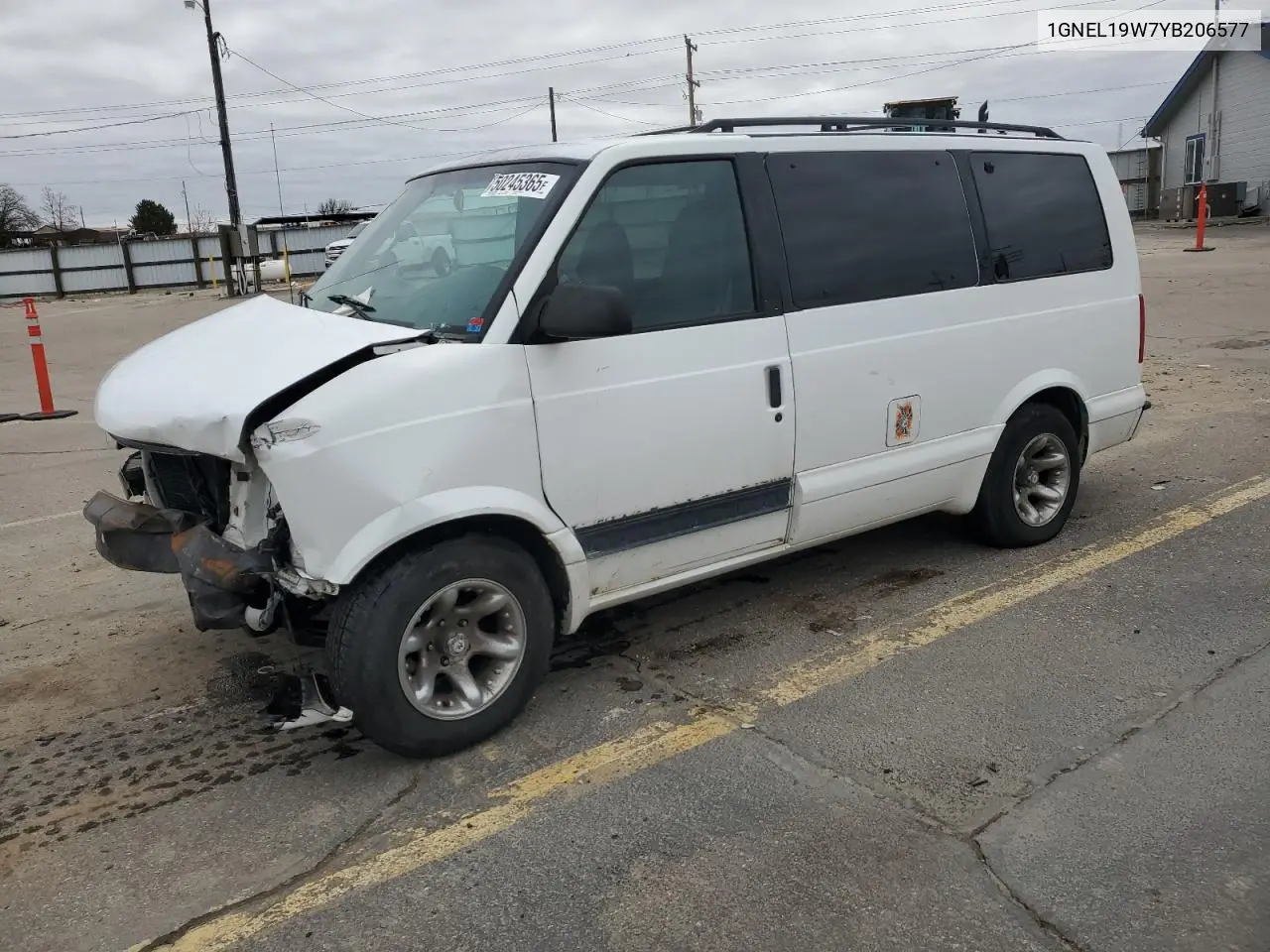 2000 Chevrolet Astro VIN: 1GNEL19W7YB206577 Lot: 50245365