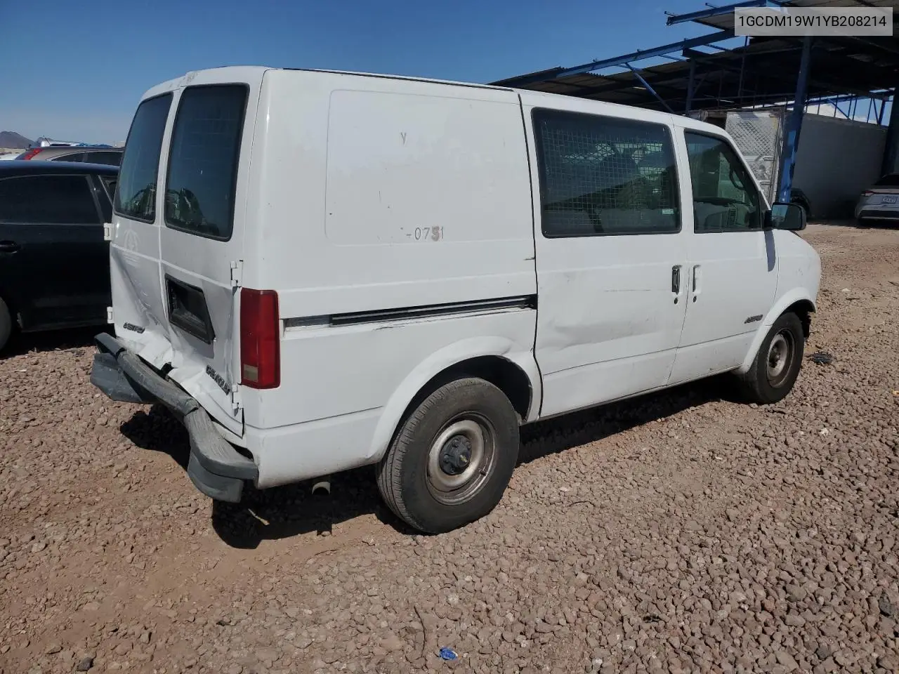 2000 Chevrolet Astro VIN: 1GCDM19W1YB208214 Lot: 51537475