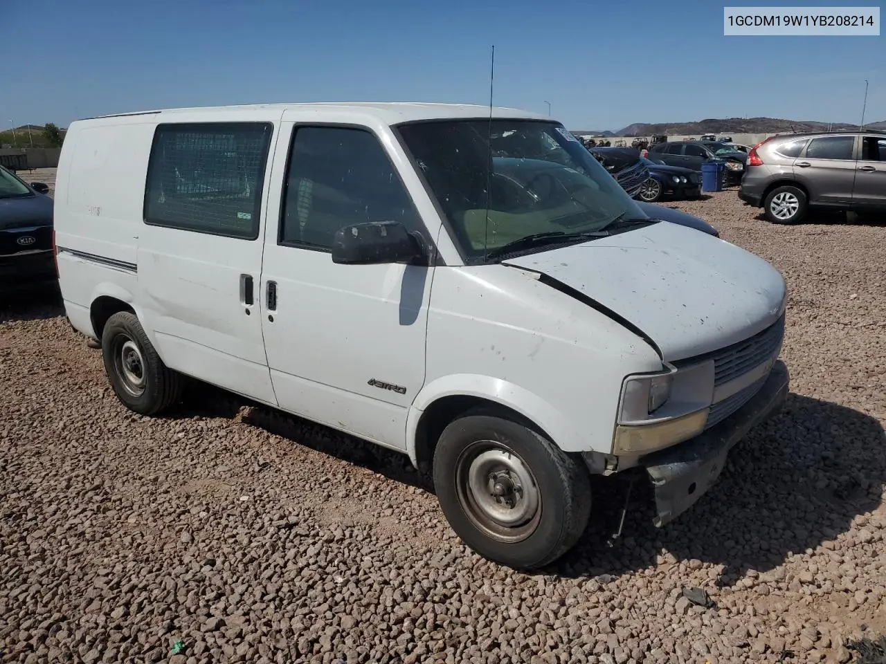 2000 Chevrolet Astro VIN: 1GCDM19W1YB208214 Lot: 51537475