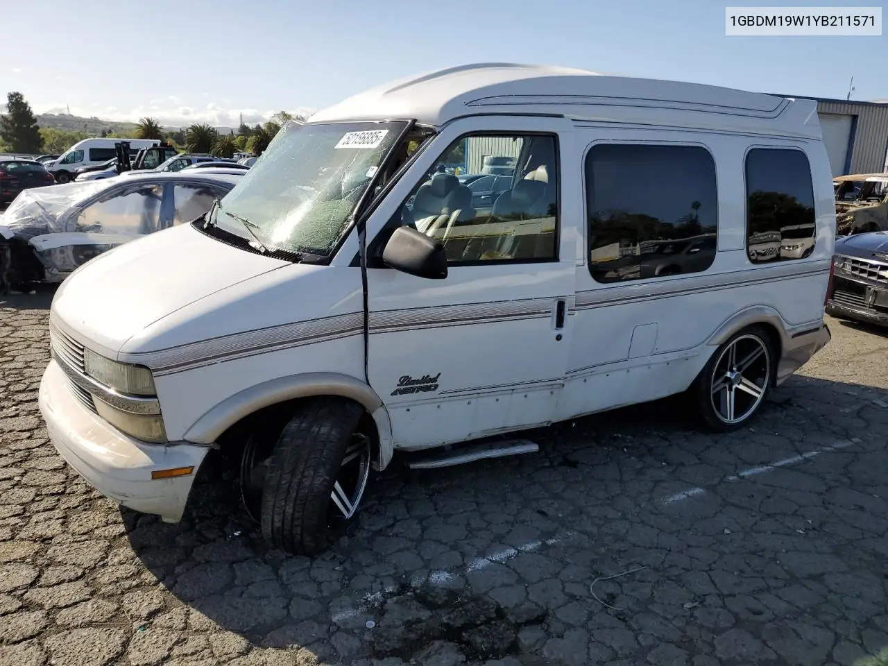 2000 Chevrolet Astro VIN: 1GBDM19W1YB211571 Lot: 52156885