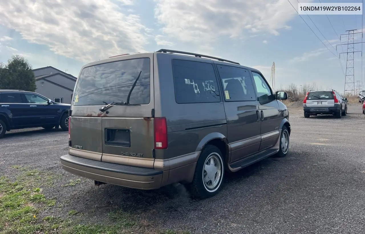 2000 Chevrolet Astro VIN: 1GNDM19W2YB102264 Lot: 54593295