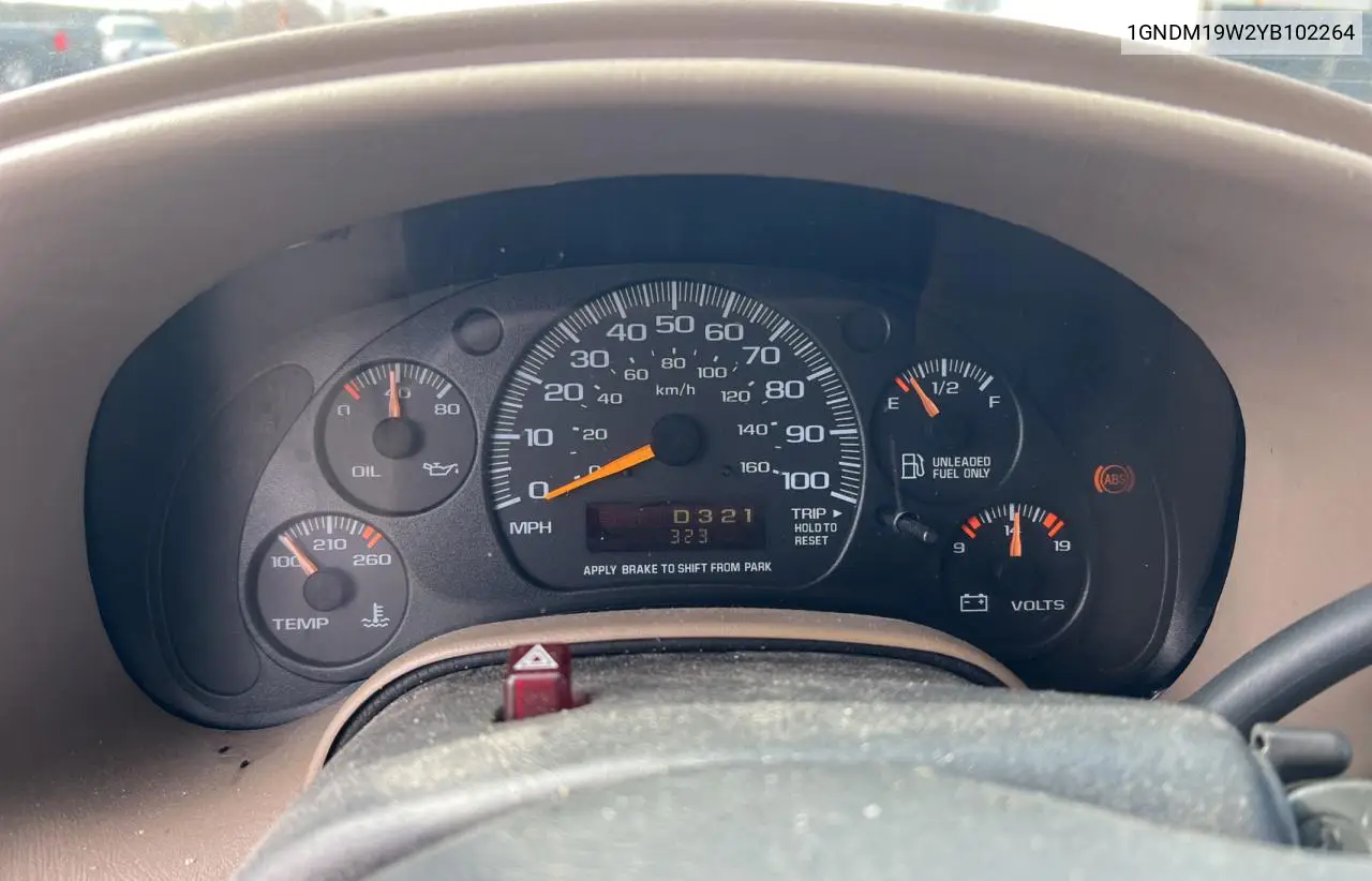 2000 Chevrolet Astro VIN: 1GNDM19W2YB102264 Lot: 54593295